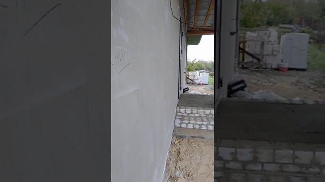 подготовка фасада под короед. штукатурка под шпатель.