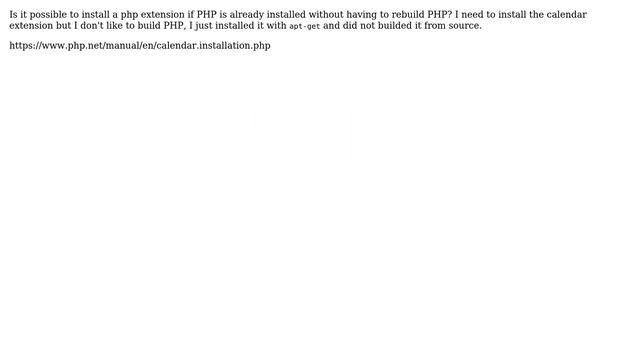 Unix & Linux: Install php extension if PHP is already installed смотреть онлайн
