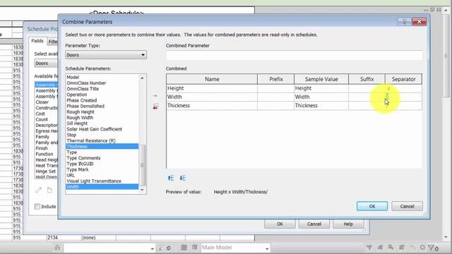 Revit 2017 Combine Parameters in Schedule смотреть онлайн