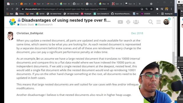 Disadvantages of using nested type over flat type mapping in Elastic Search смотреть онлайн