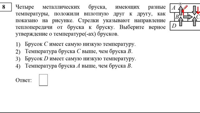 Демо версия ЕГЭ по физике 2016. Задание А8. Теплопередача смотреть онлайн