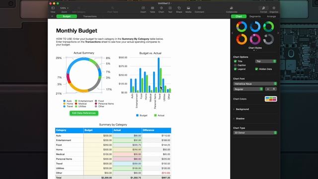 Use Apple Numbers Personal Budget Templates смотреть онлайн
