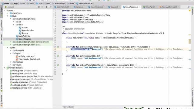 Android with Kotlin tutorial in Hindi #12: RecyclerView Adapter and ViewHolder смотреть онлайн