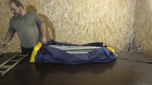 Рюкзак - упаковка для байдарки или катамарана. Укладка байдарки  Таймень 3 в упаковку.