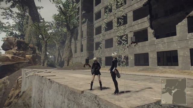 【ニーア オートマタ】9Sの自爆と2B観察とついでに隠しトロフィーもゲット NieR:Automata【プレイ動画】