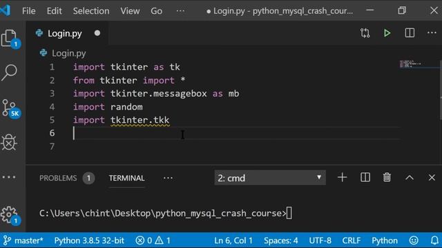 Python and Mysql Crash course with example of login and registration project with source code|Part- смотреть онлайн
