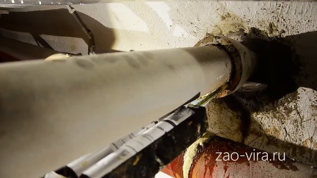 Гидроизоляция трубной проходки материалом HydroBloc 500-15 смотреть онлайн