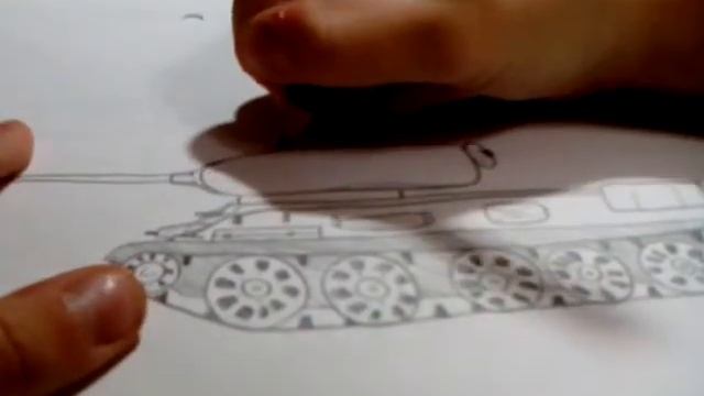 Как нарисовать танк Т-34-85 (2 часть, башня) смотреть онлайн