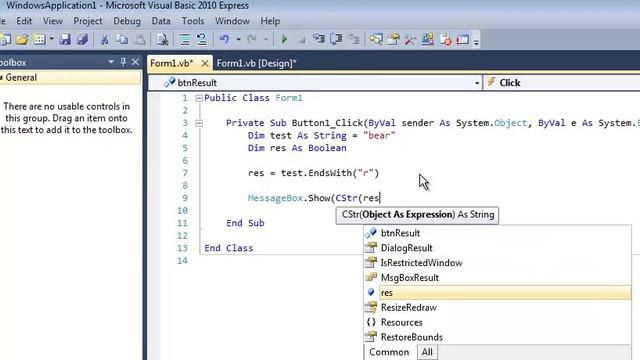StartsWith & EndsWith Visual Basic Boolean Functions - VB.Net смотреть онлайн