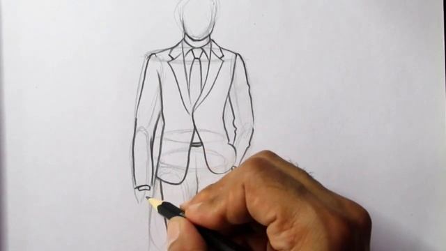 How to draw a suit drawing easy step by step tutorial Fashion drawing sketches dresses for beginner смотреть онлайн