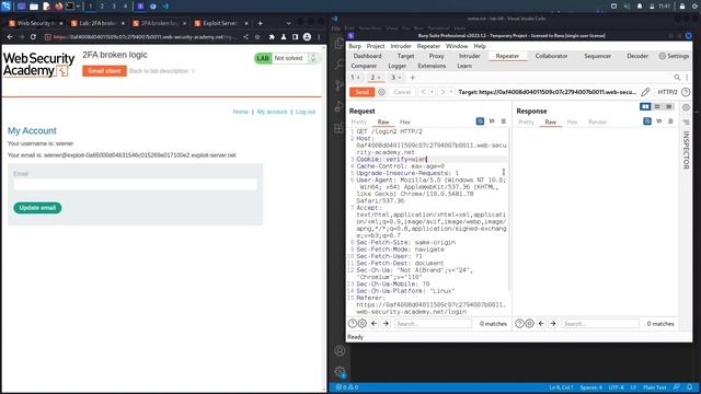 Authentication Vulnerabilities - Lab #8 2FA broken logic | Long Version смотреть онлайн