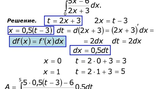 Замена переменной в определенном интеграле (2) смотреть онлайн