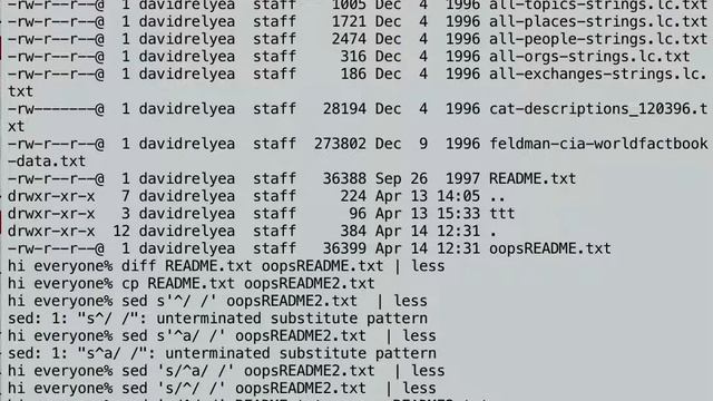 Comparing files using diff смотреть онлайн
