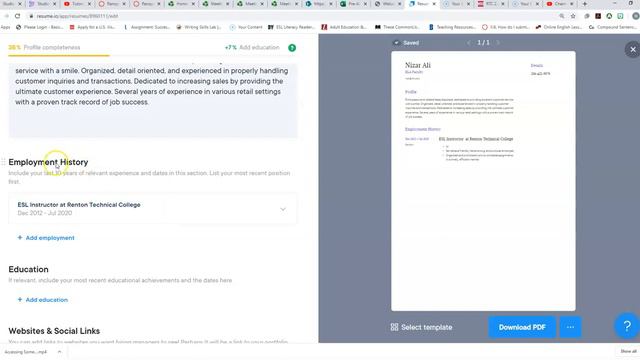 Free Resume Builder смотреть онлайн