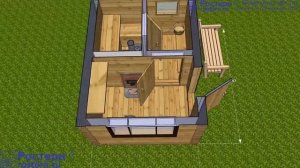 Мобильная баня 3х4 из бруса Б-108 #баня #проект #строительство