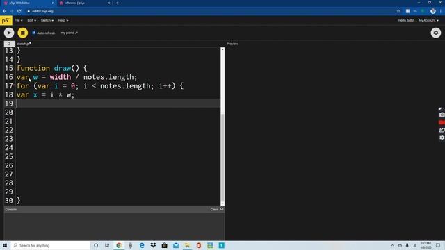 How to make a piano in p5.js web editor смотреть онлайн