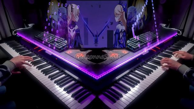 Die Mittsommernacht-Fantasie (Fischl's  Battle Theme)/Genshin Impact INSANE Piano Duo Arrangement