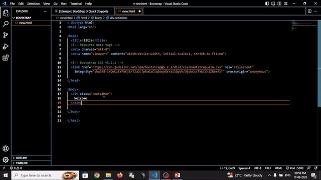How to use Bootstrap 5 in Visual Studio Code смотреть онлайн