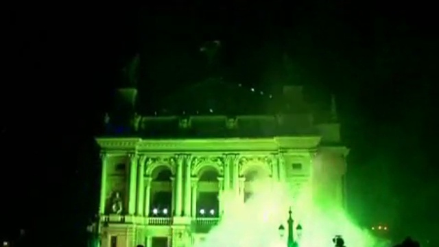 Лазерное шоу в честь 750-летия города Львова. Часть 1. смотреть онлайн