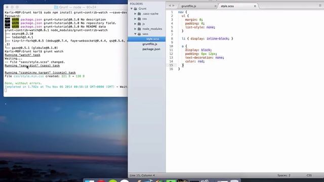 Grunt Tutorial - #8 - Using The Watch Task смотреть онлайн