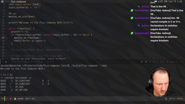 Compiling Mesche to Bytecode - Live Coding with C and OpenGL смотреть онлайн