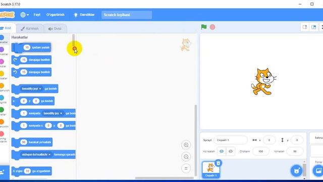 SCRATCH videodarslar || 2-dars #scratch#dasturlash#dastur#bolalar#dasturchi#sprayt#fon#ozbekcha смотреть онлайн