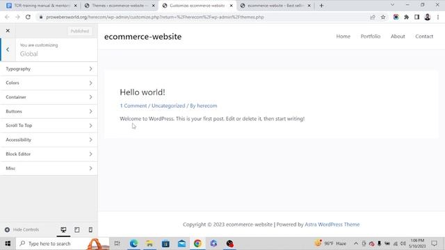 D-5 P-3 | Installation and Customization of theme in WordPress| Ecommerce Professional | HPP | DoIC смотреть онлайн