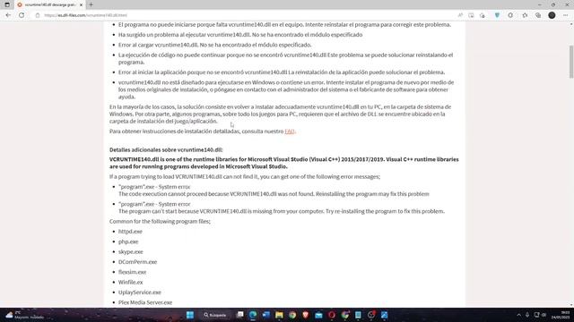 Solución al error Vcruntime140.dll en Windows | 4 posibles soluciones✅ 2023 ✅ смотреть онлайн