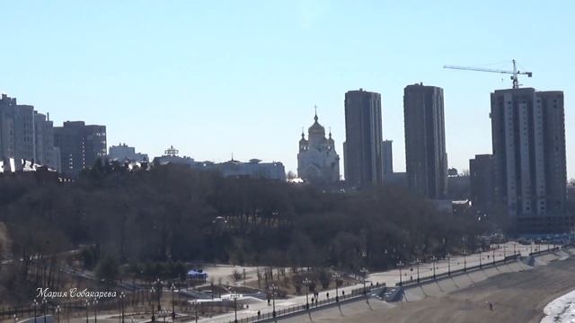 Утро 15.04.19г. Амур еще стоит. Хабаровск. Набережная смотреть онлайн