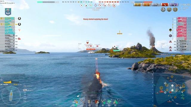 Cruiser Salem: Division on map Hotspot - World of Warships смотреть онлайн