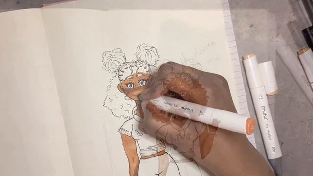 Meet my Oc Ava!✨ | Coloring in my sketch W/Ohuhu markers ? | PeachesPallet смотреть онлайн