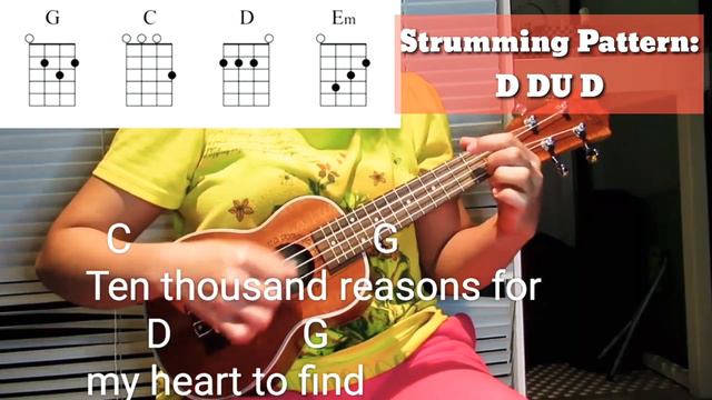 #10000reasons 10,000 Reasons (Bless the Lord) Matt Redmann Easy Ukulele Chords by Jenny Cesar смотреть онлайн