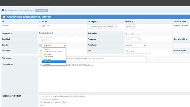 Mantis Bug Tracker.- Seguimiento de Defectos. смотреть онлайн