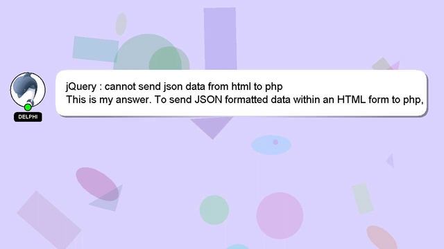 jQuery : cannot send json data from html to php смотреть онлайн