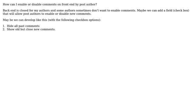 Wordpress: Disable or Enable Comments on Front end смотреть онлайн