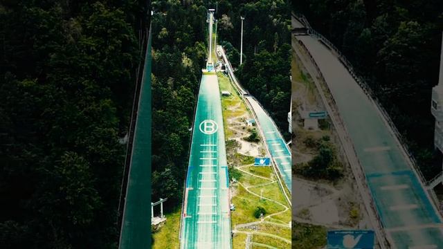 Красивый прыжок с трамплина на лыжах смотреть онлайн