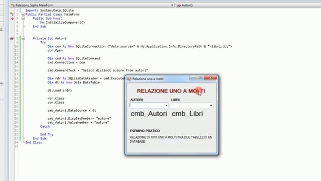 Il database Sqlite con relazione Uno a Molti in Visual Basic - Parte Terza смотреть онлайн