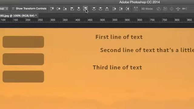 Using the Move Tool for Alignment in Photoshop CC 2014 смотреть онлайн