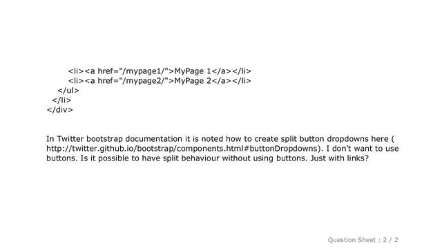 HTML : Twitter bootstrap split dropdown смотреть онлайн