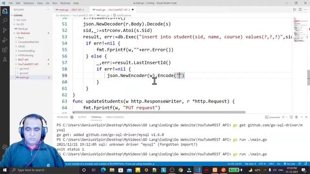 Golang REST API with Mux and MySQL - Part 2 | Golang REST POST API | Dr Vipin Classes смотреть онлайн