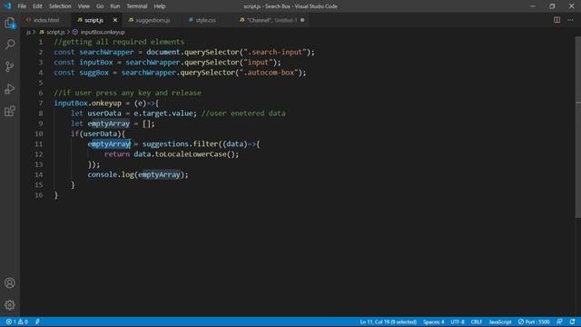 Search Bar with Auto-complete Search Suggestions using HTML CSS & JavaScript смотреть онлайн