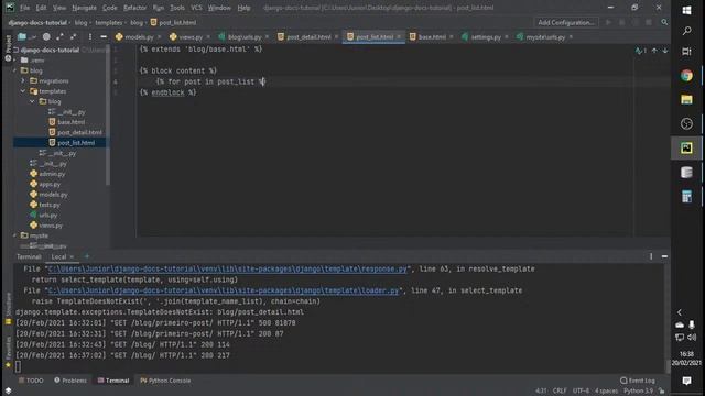 |2| Projeto blog DJANGO a partir da documentação docs | Django Python смотреть онлайн