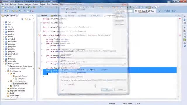 Session Management using login Interceptor in Struts 2 смотреть онлайн