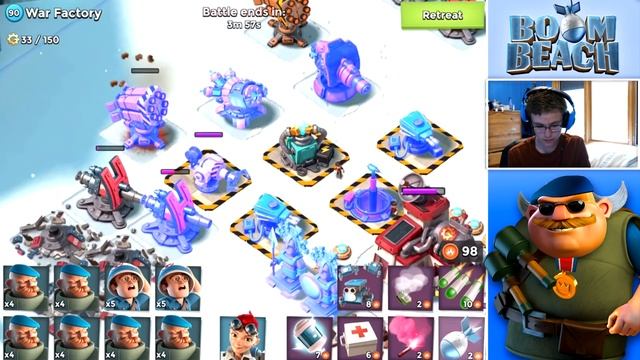 Boom Beach HEAD TO HEAD War Factory Challenge! Jimmy vs Christian vs Gearheart! смотреть онлайн