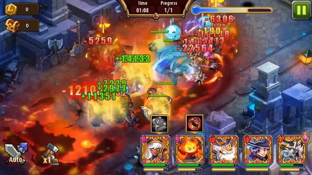 Прохождение главы огня \ легендарный \ 5 [Magic Rush: Heroes] смотреть онлайн