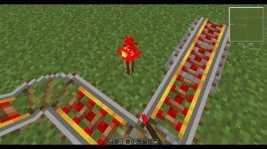 Система остановок на рельсах в minecraft