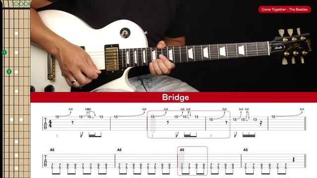 Как играть на гитаре Come Together - The Beatles с табулатурами и аккордами смотреть онлайн