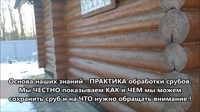 Почему темнеет сруб из бревна. Как избежать отслоения краски и шелушение лака на бревне и брусе. смотреть онлайн