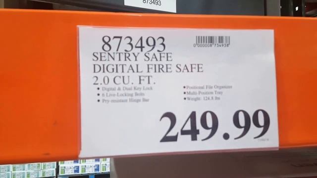 COSTCO - Sentry Safe - 2 cubic ft - Fire safe - digital lock смотреть онлайн