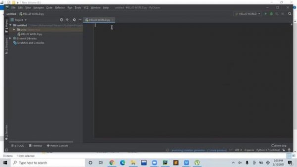 Hello World program in Python| Pycharm| Coding|Programming